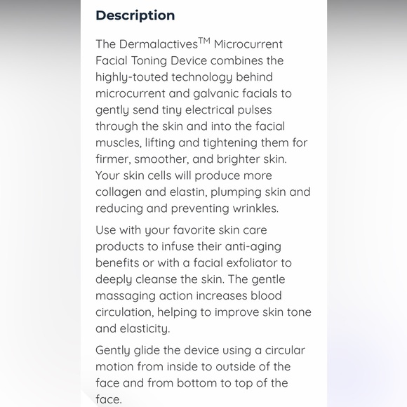 NIB-Dermalectives-MicroCurrent Facial Toning-Device REALLY does as advertised!! - Picture 6 of 11